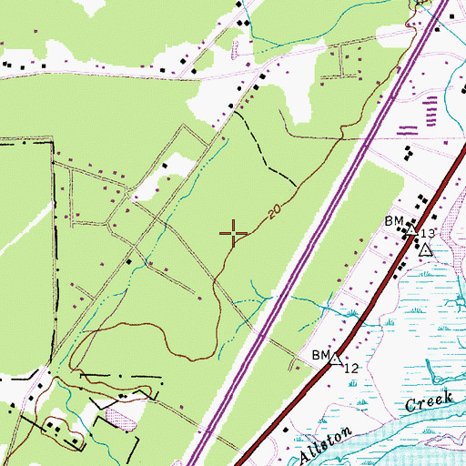 Topographic Map of Captains Cove, SC