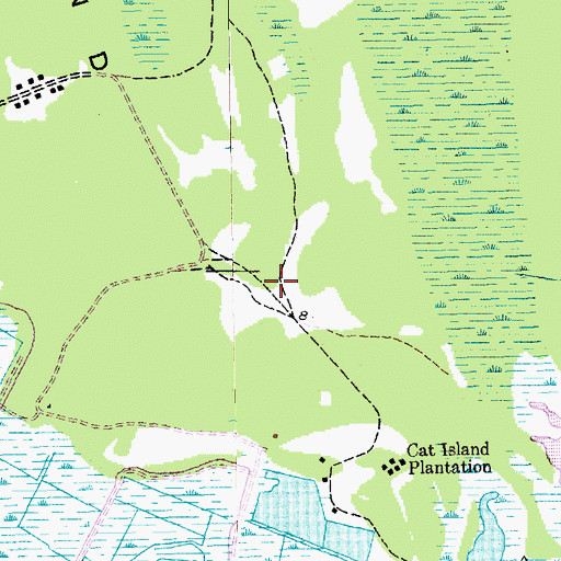 Topographic Map of Cat Island Church (historical), SC