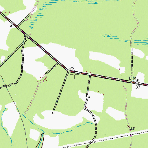 Topographic Map of Cedar Creek School (historical), SC