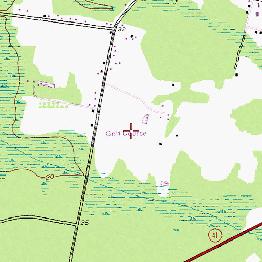 Topographic Map of Cherry Hill Golf and Country Club, SC