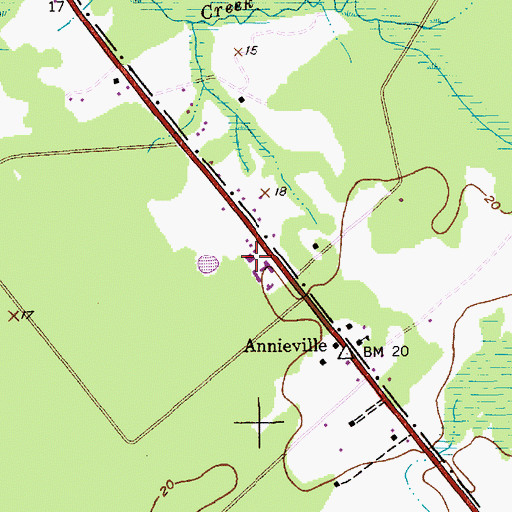 Topographic Map of Choppee Middle School, SC