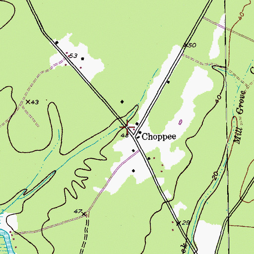 Topographic Map of Choppee School (historical), SC