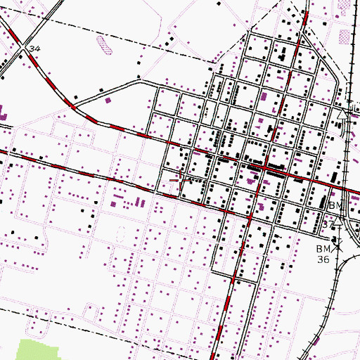 Topographic Map of Church of Christ, SC