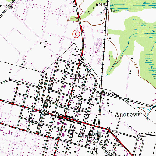 Topographic Map of Church of God, SC