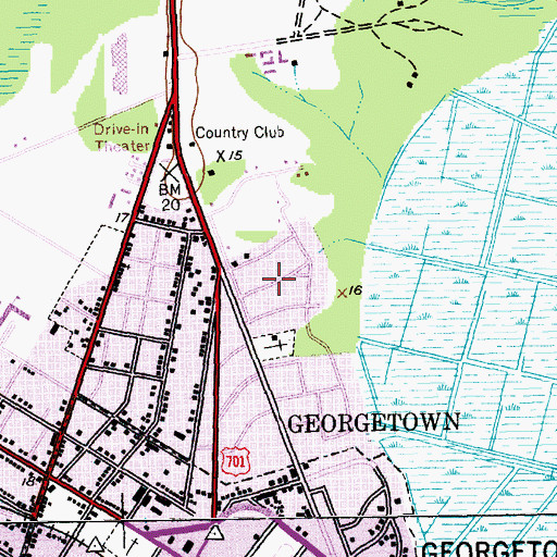 Topographic Map of Country Club Estates, SC