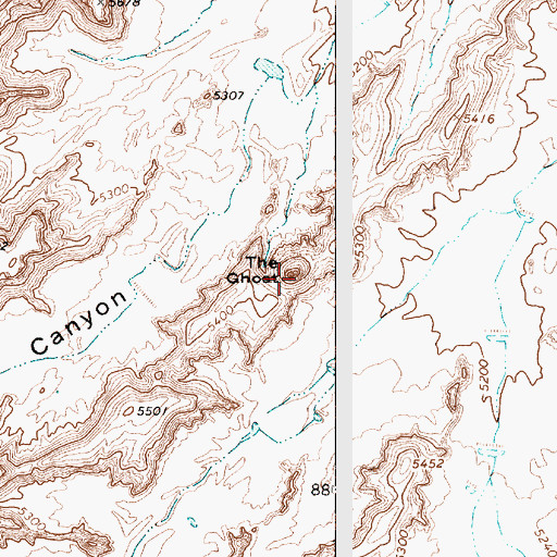 Topographic Map of The Ghost, AZ