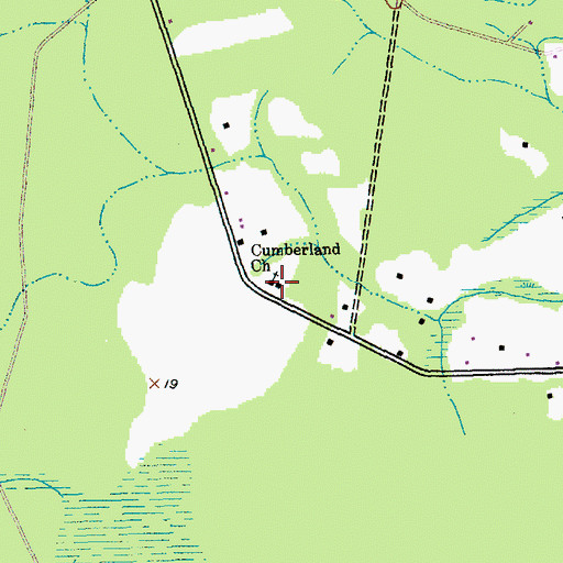 Topographic Map of Cumberland School (historical), SC