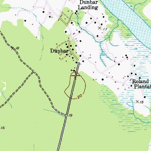 Topographic Map of Dunbar School (historical), SC