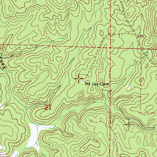 Topographic Map of Mount Joy Cemetery, AL