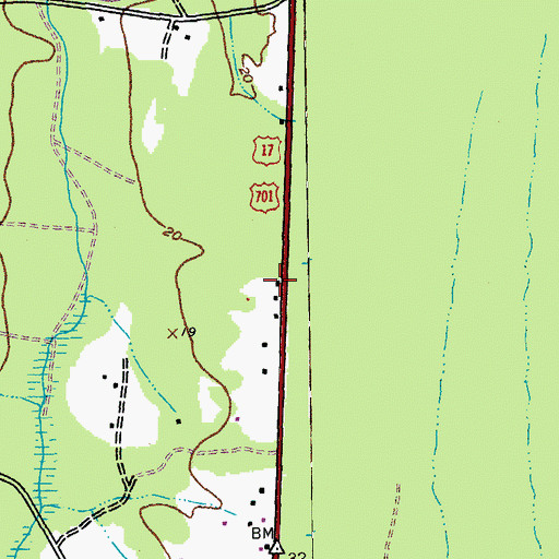 Topographic Map of Fawn Hill School (historical), SC
