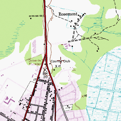 Topographic Map of Georgetown Golf and Country Club, SC