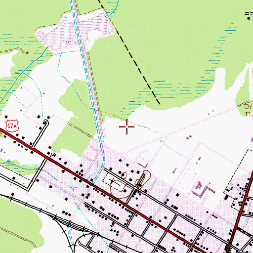 Topographic Map of Georgetown High School, SC