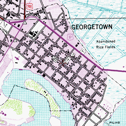 Topographic Map of Georgetown Historic District, SC