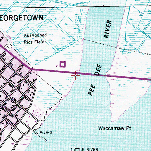 Topographic Map of Georgetown Landing Marina, SC