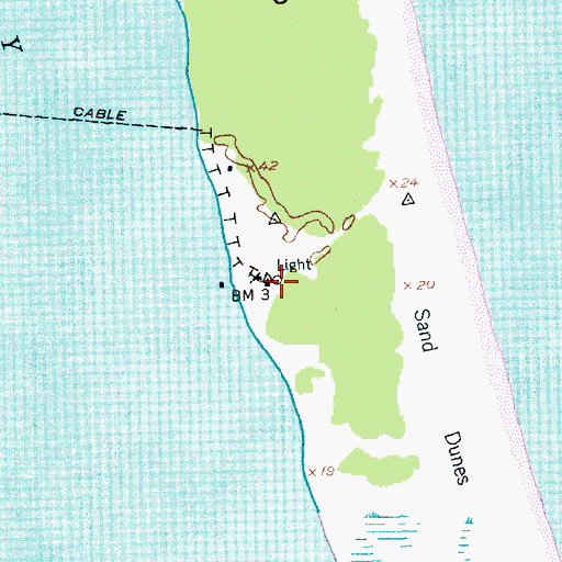 Topographic Map of Georgetown Lighthouse, SC