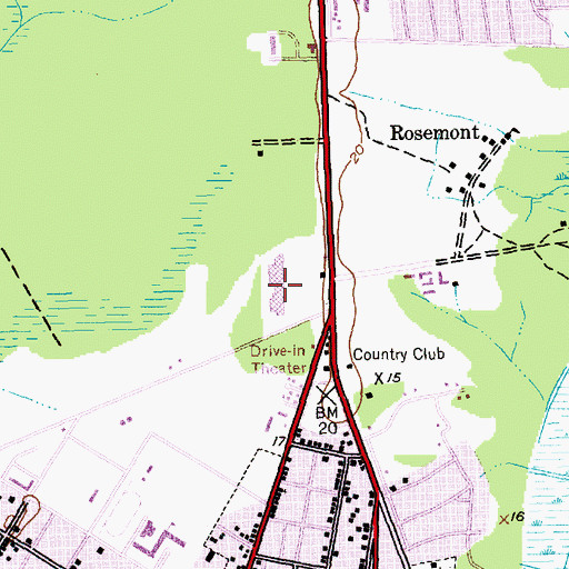 Topographic Map of Georgetown Square Shopping Center, SC