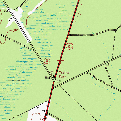 Topographic Map of Wayside Wayside Park, SC