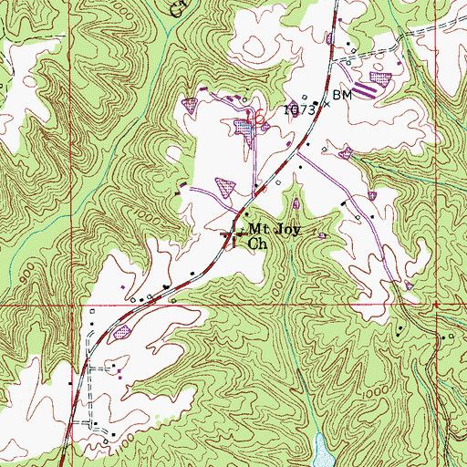 Topographic Map of Mount Joy Church, AL