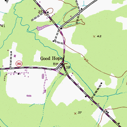 Topographic Map of Good Hope Church, SC