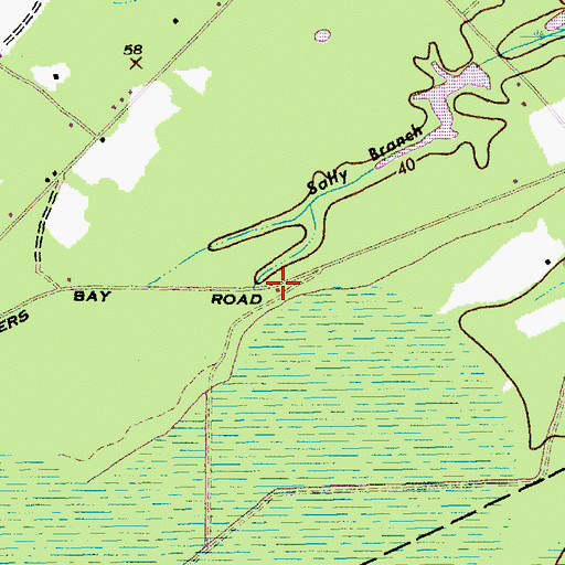 Topographic Map of Gravel Gully Church, SC