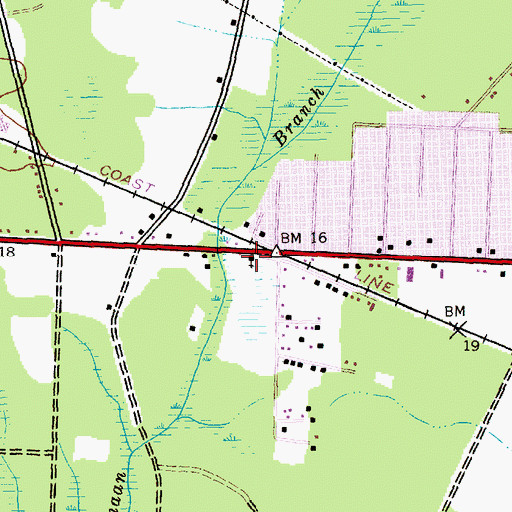 Topographic Map of Graves Southern Baptist Church, SC
