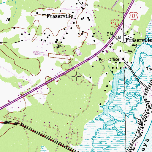 Topographic Map of Gray Mans Cove, SC