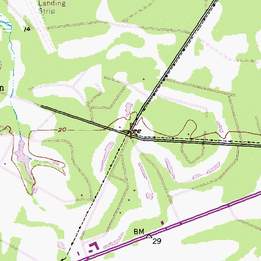 Topographic Map of Hagley Estates, SC