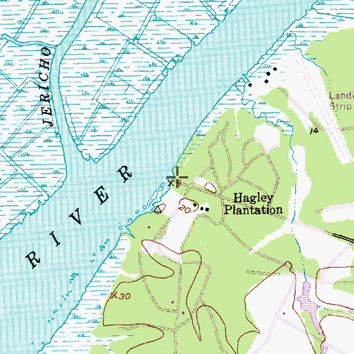 Topographic Map of Hagley Landing, SC