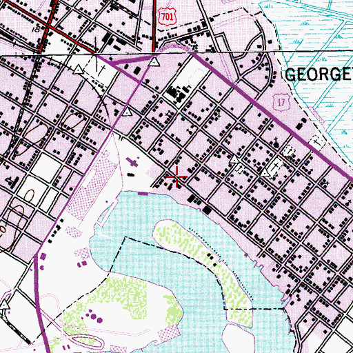 Topographic Map of Harold Haminski House Museum, SC