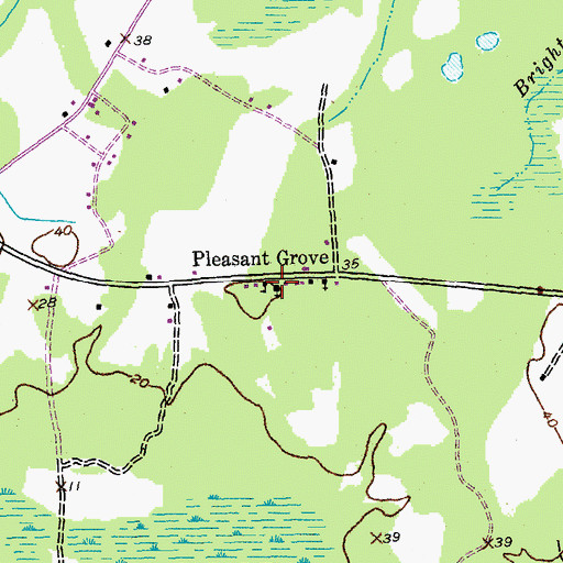 Topographic Map of Hopewell Church, SC