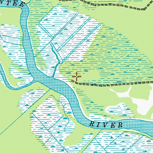 Topographic Map of Hopsewee Plantation, SC