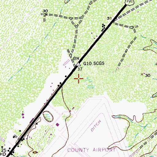 Topographic Map of Horry-Georgetown Technical College, SC