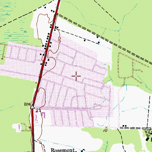 Topographic Map of Kensington, SC
