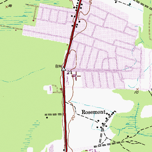 Topographic Map of Kensington Elementary School, SC