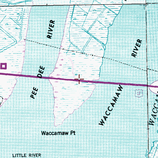 Topographic Map of L H Siau Bridge, SC
