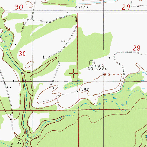 Topographic Map of Mount Leveton School, AL