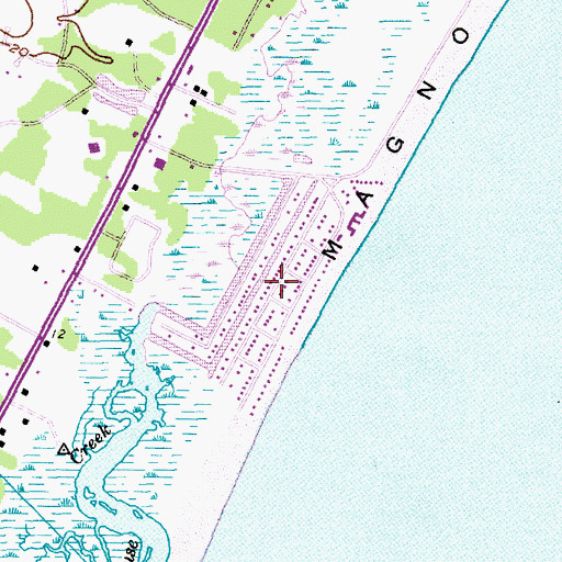 Topographic Map of Litchfield Beach, SC