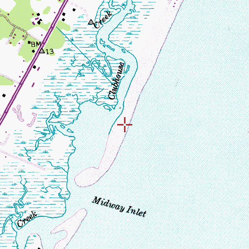 Topographic Map of Litchfield Spit, SC