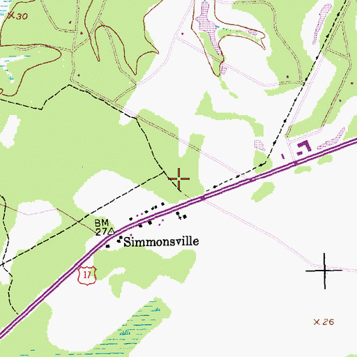 Topographic Map of Marysville Church, SC