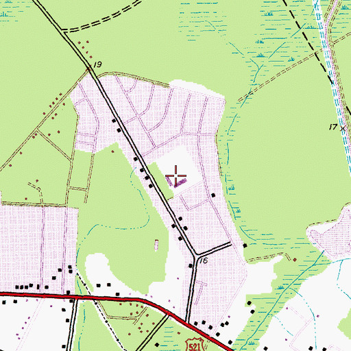 Topographic Map of McDonald Elementary School, SC