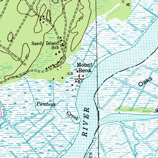 Topographic Map of Mount Arena Plantation (historical), SC