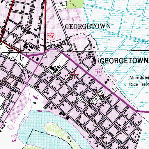 Topographic Map of Mount Olive Baptist Church, SC