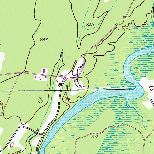 Topographic Map of Mount Pleasant Plantation, SC
