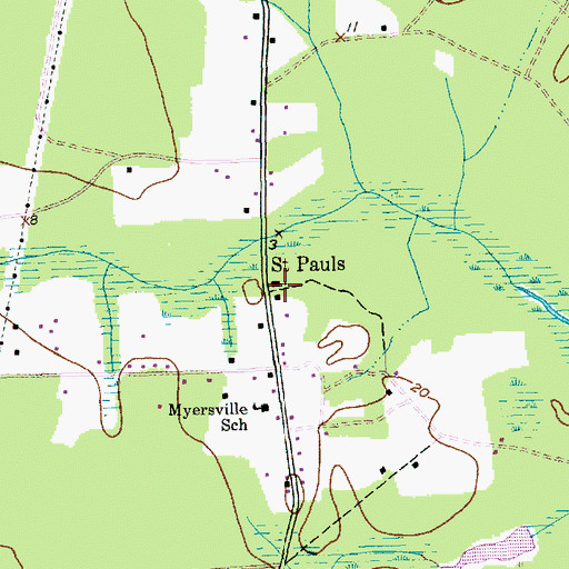 Topographic Map of Mount Zion Church, SC