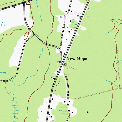 Topographic Map of New Hope Church, SC