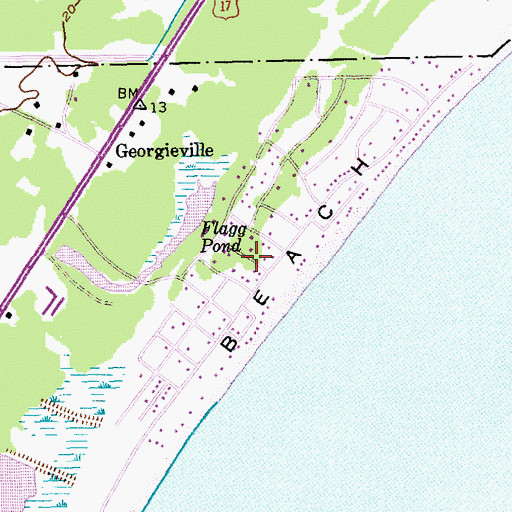 Topographic Map of North Litchfield Beach, SC