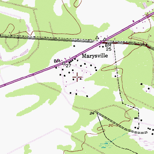 Topographic Map of Pawleys Plantation, SC