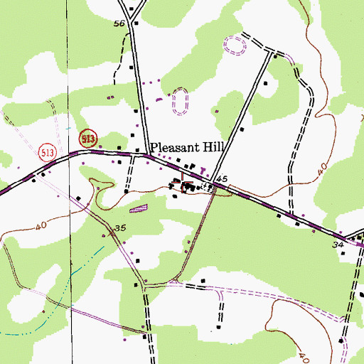 Topographic Map of Pleasant Hill High School, SC