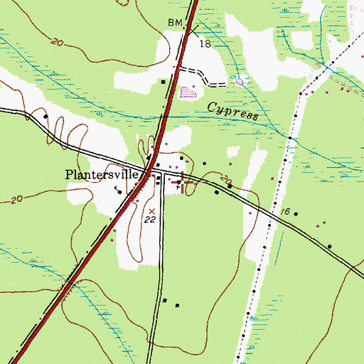 Topographic Map of Prince Frederick Chapel, SC