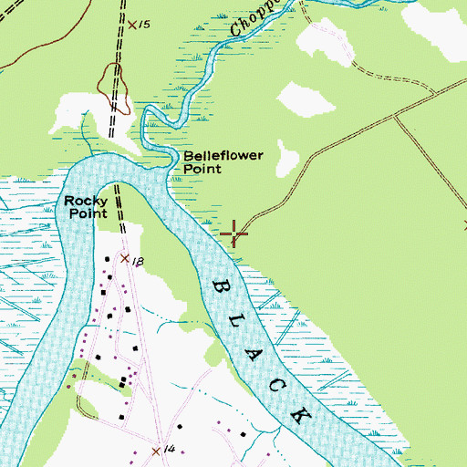 Topographic Map of Rock Point Park, SC